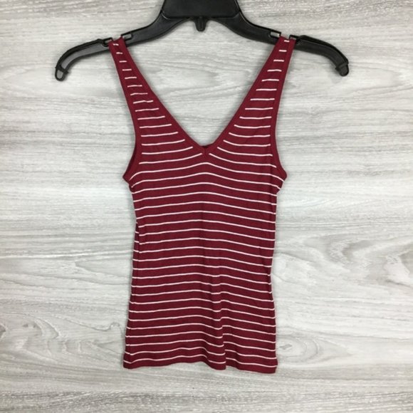 BP Maroon Stripe The Perfect Tank Top P2 - Picture 2 of 6